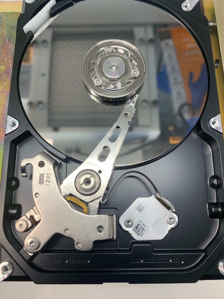 Platters of Seagate External Hard Drive Beeping