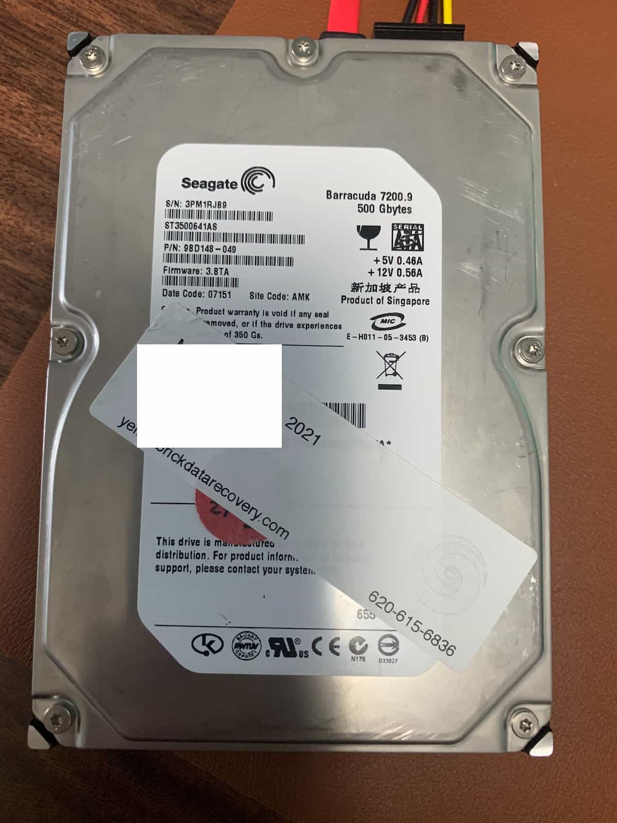 ST3500641AS Mac Pro Data Recovery