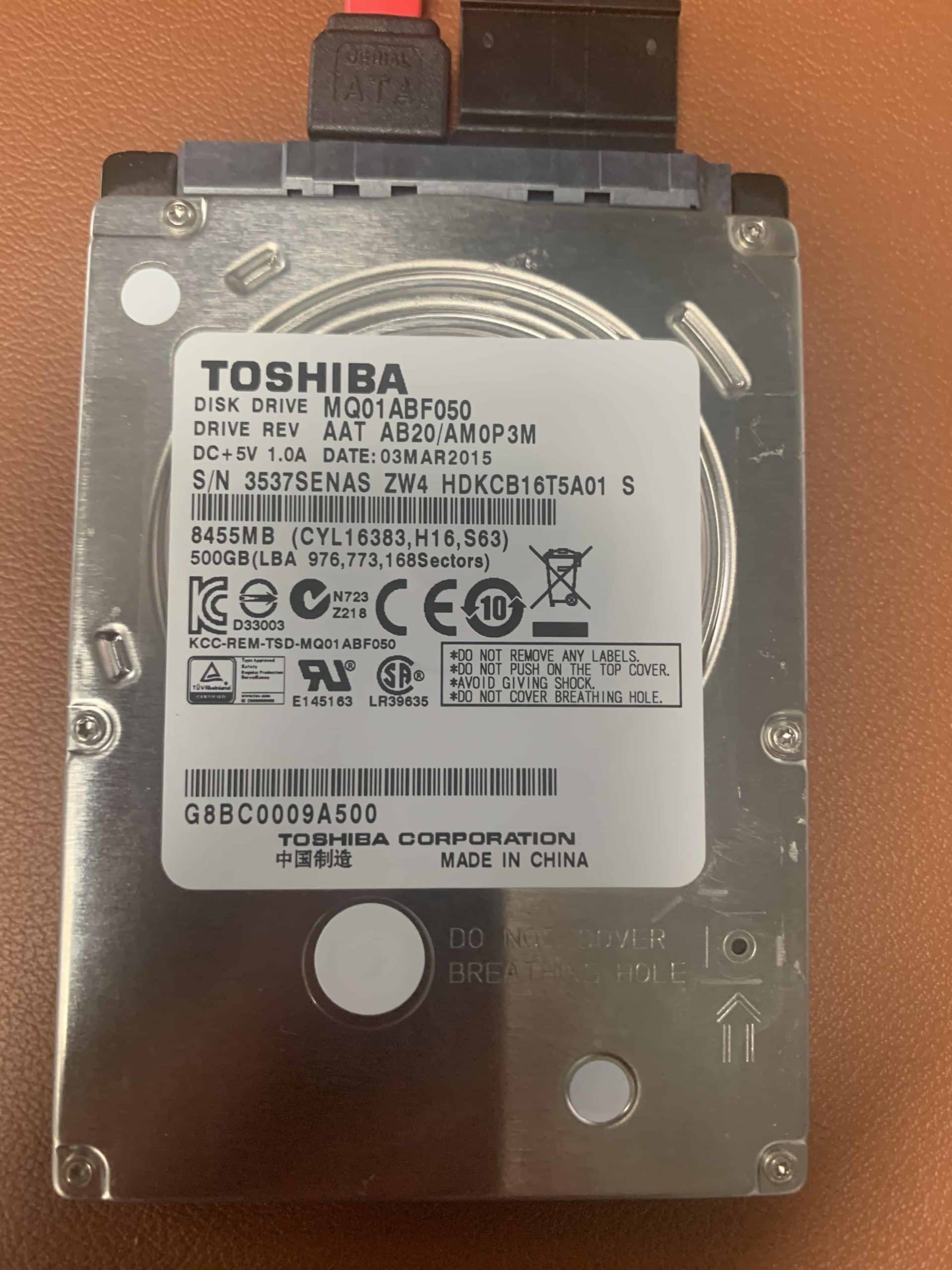 Toshiba Recovered After Different Recovery Shop Failed