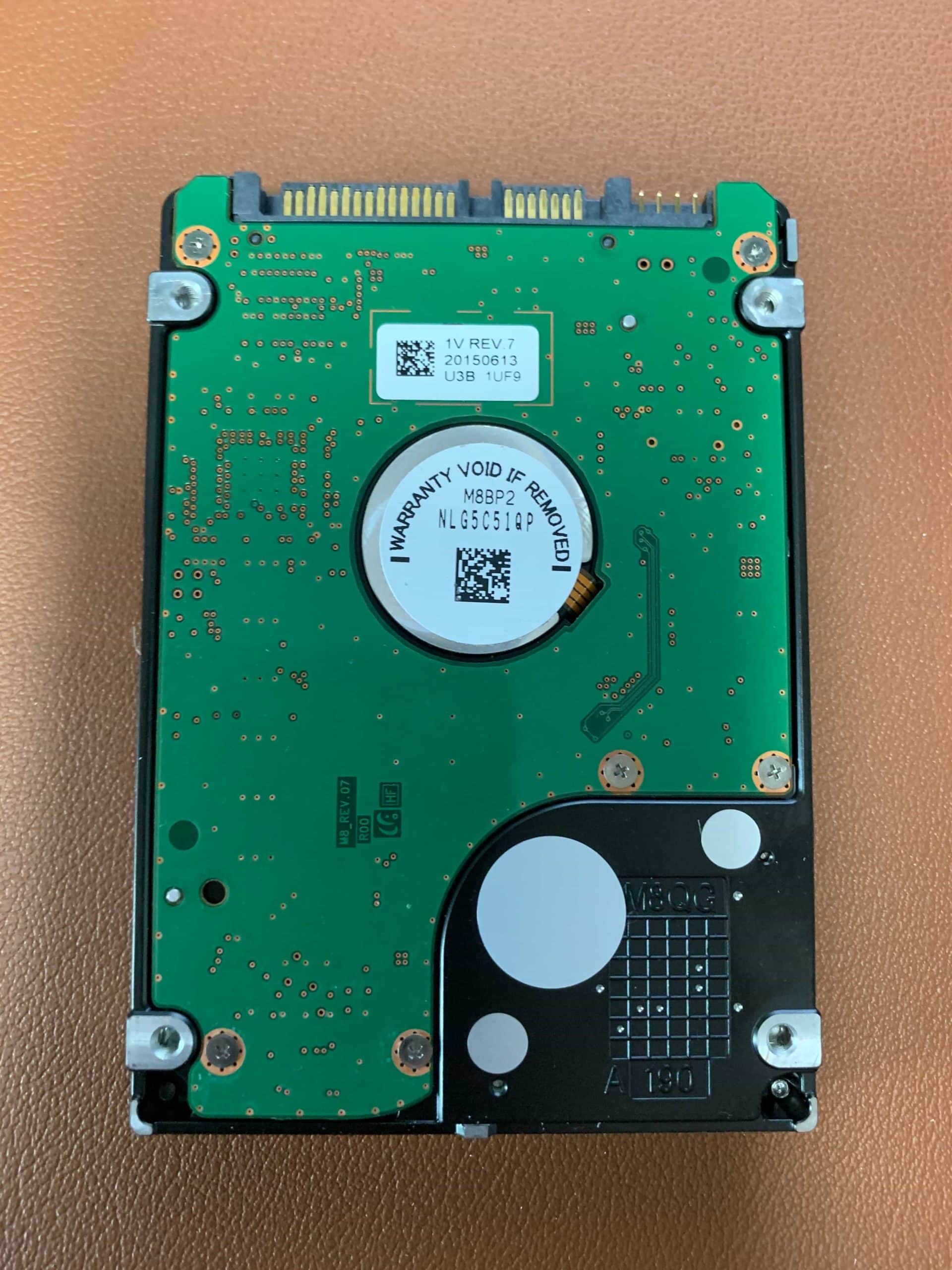 Bottom (PCB view) of a Samsung ST1000LM024 with Bad Sectors