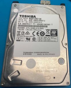 Toshiba 1TB Canvio Basics drive that is not showing up