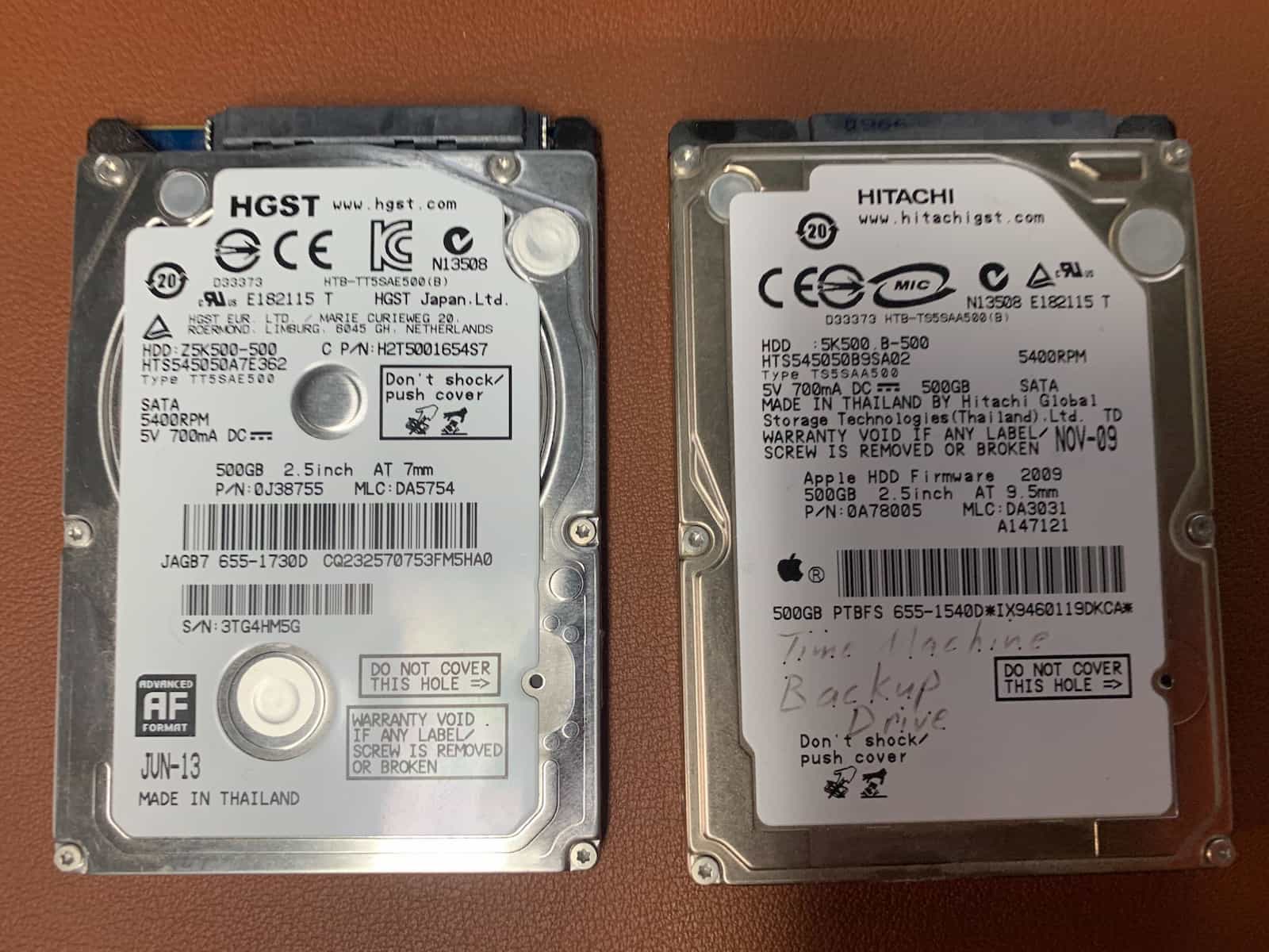 Two Hitachi drives from Macs that stopped working