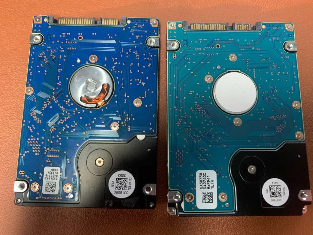 PCB view of Mac Hard Drive Recovery and Time Machine Drive