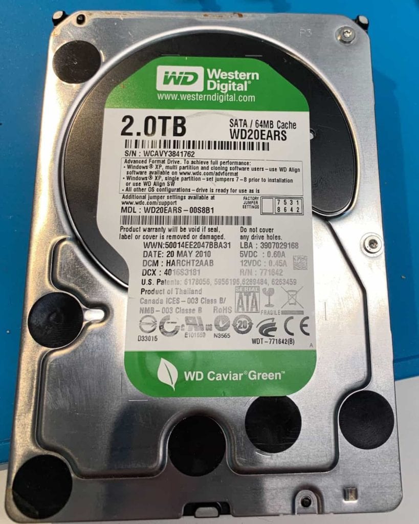 Western Digital hard drive with bad sectors