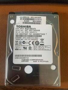 Toshiba laptop drive that was completely dead after being dropped