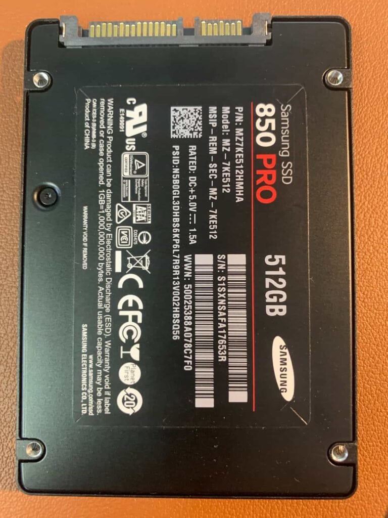 Samsung SSD Data Recovery 850 Pro 512GB