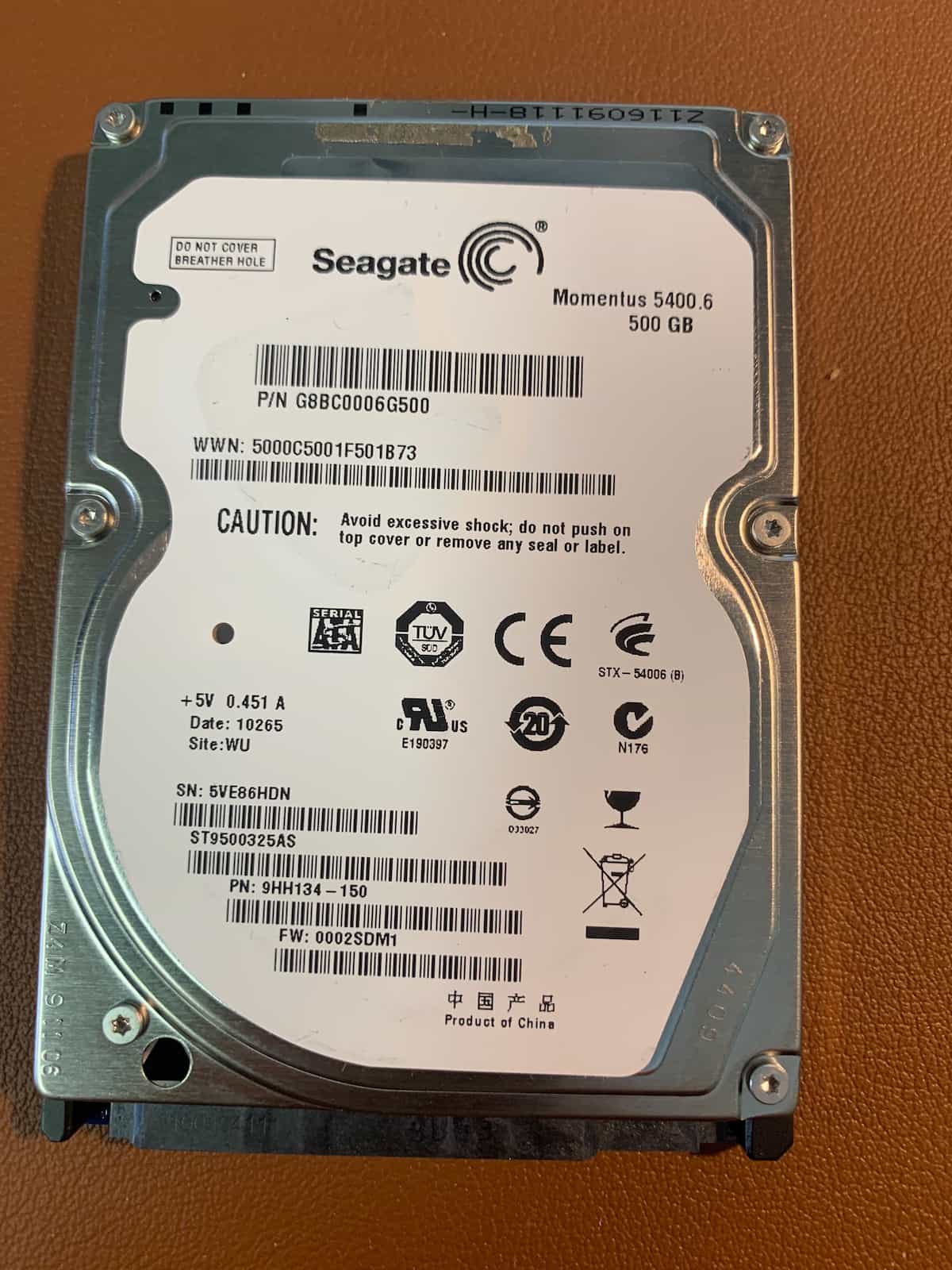 Seagate ST9500325AS Bad Heads Recovery