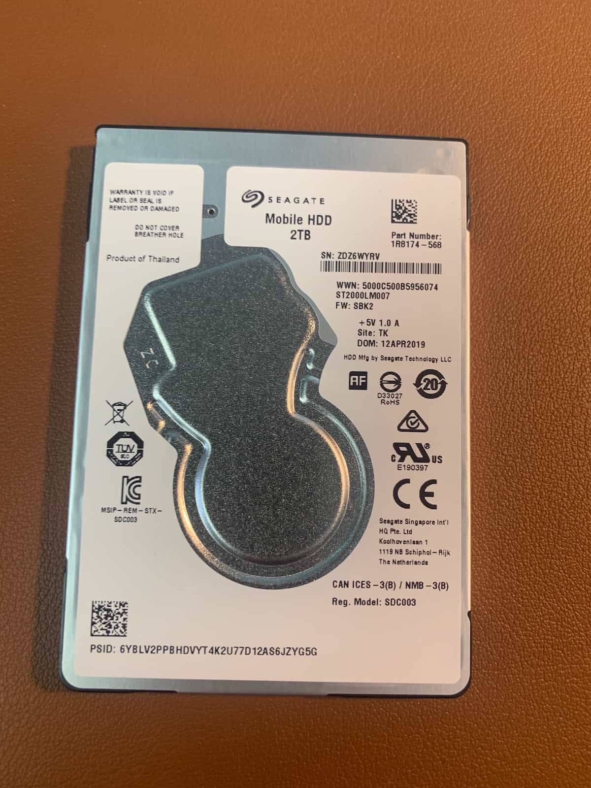 Mobile Seagate HDD 2TB Drive that was accidentally formatted