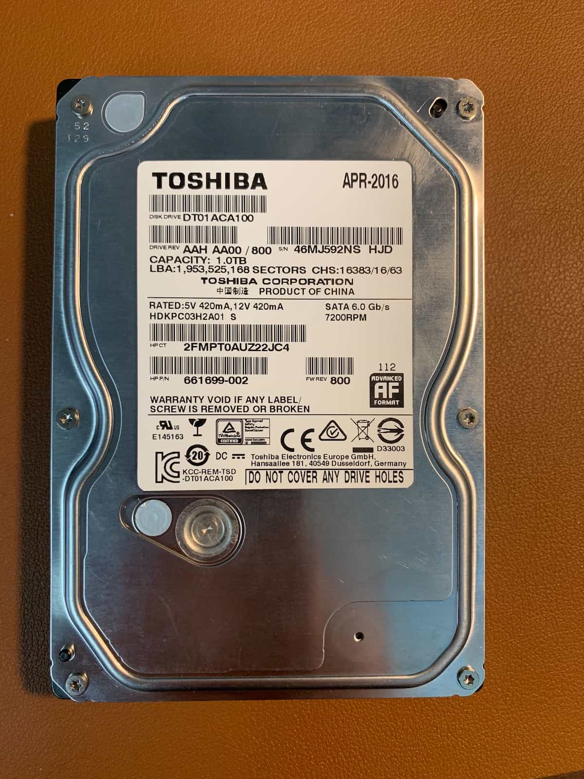 Badly scratched platters make recovery not successful 2 Toshiba Drive with scratched platters