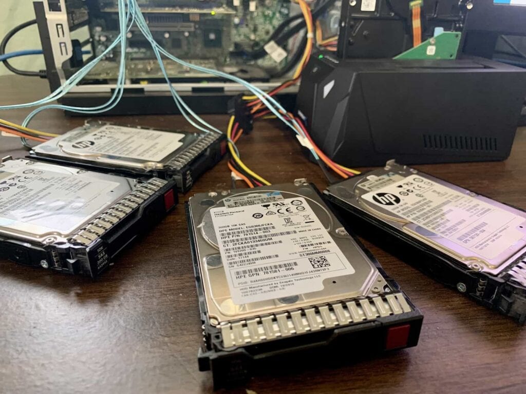 Drives connected for RAID Recovery