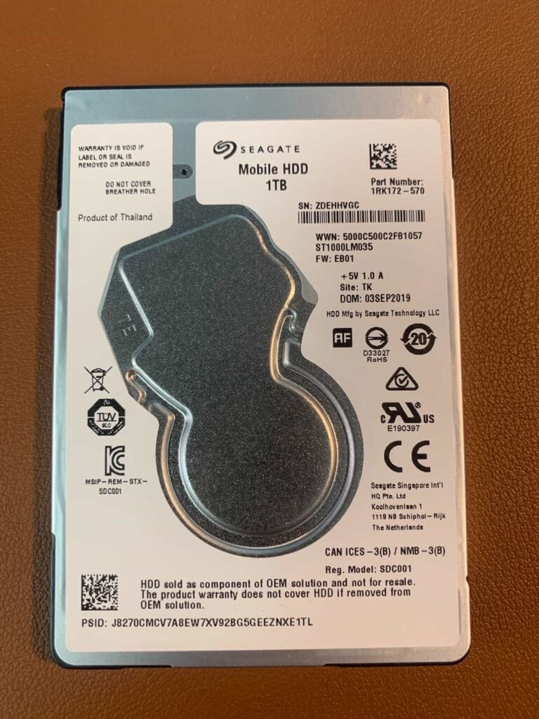 Seagate ST1000LM035 Firmware Issue