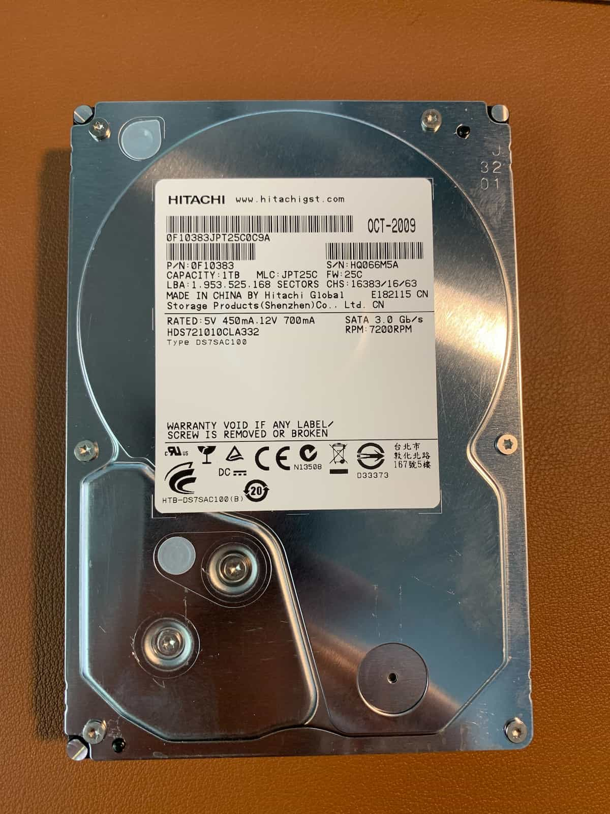 Hitachi hard drive recovery