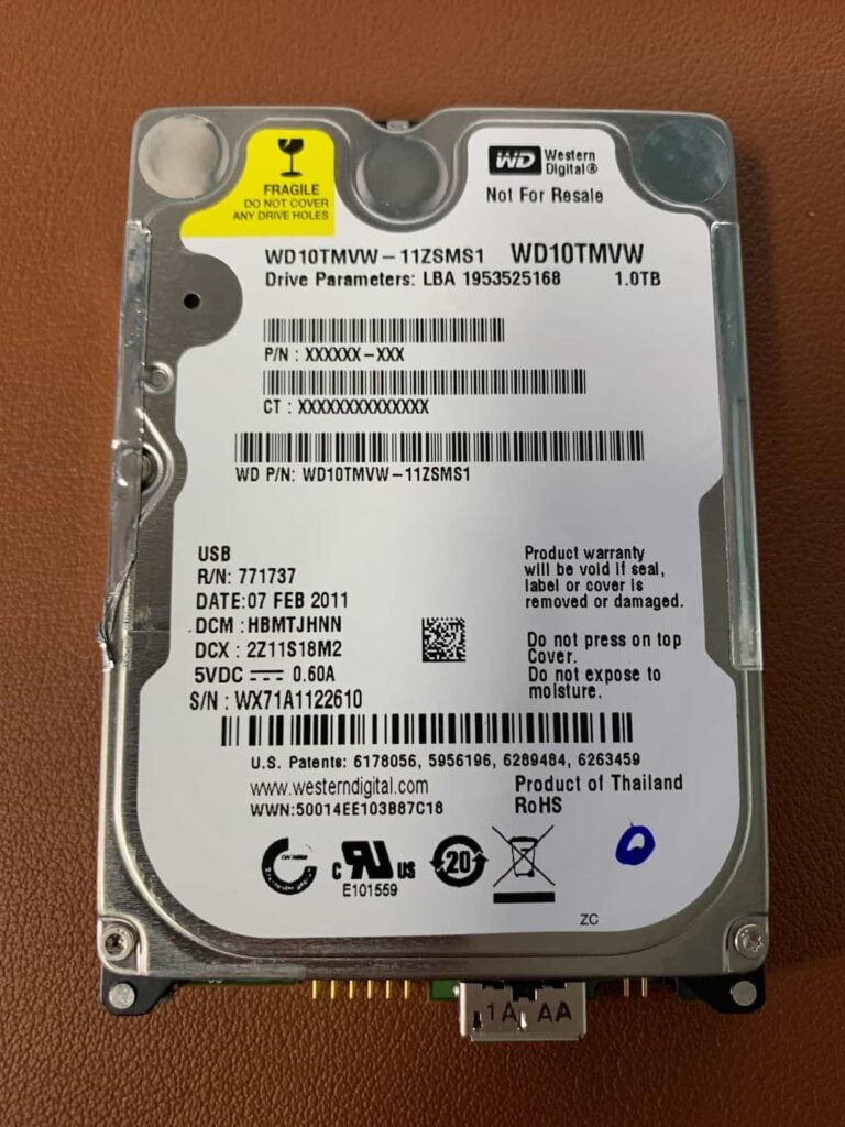 Dropped My Passport Data Recovery Model WD10TMVW