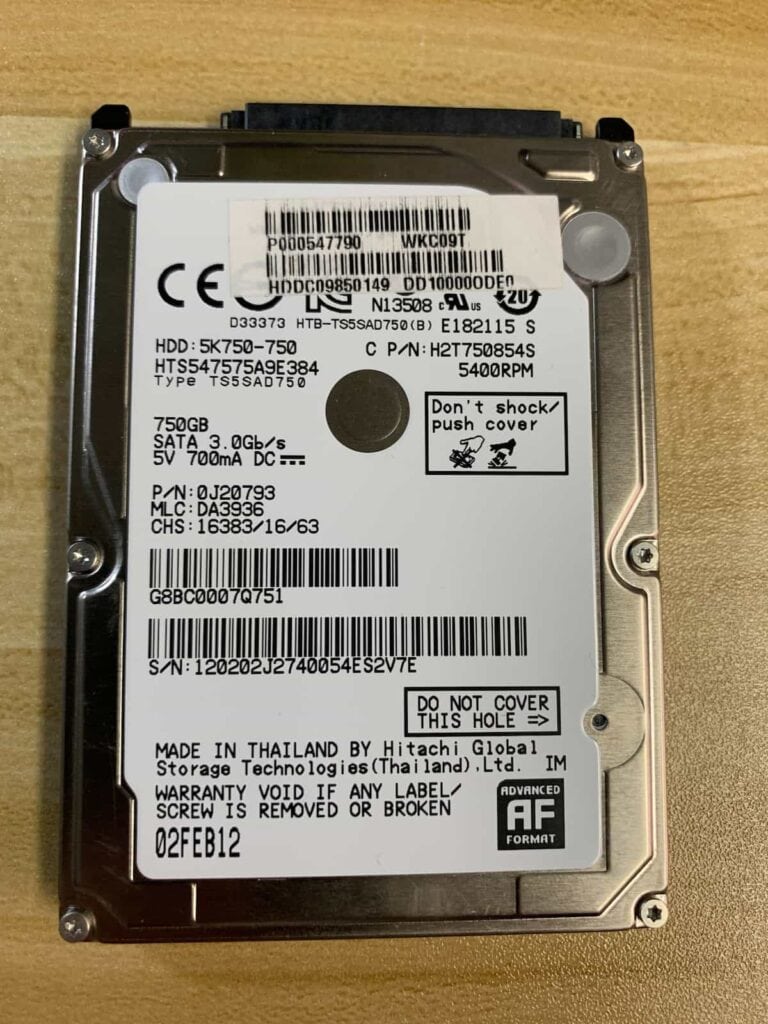 HTS547575A9E384 hard drive crash recovery