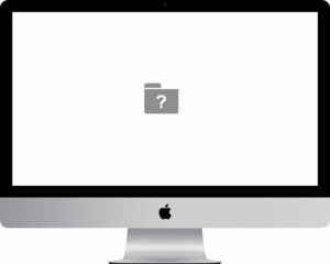 Flashing folder with question mark Mac data recovery