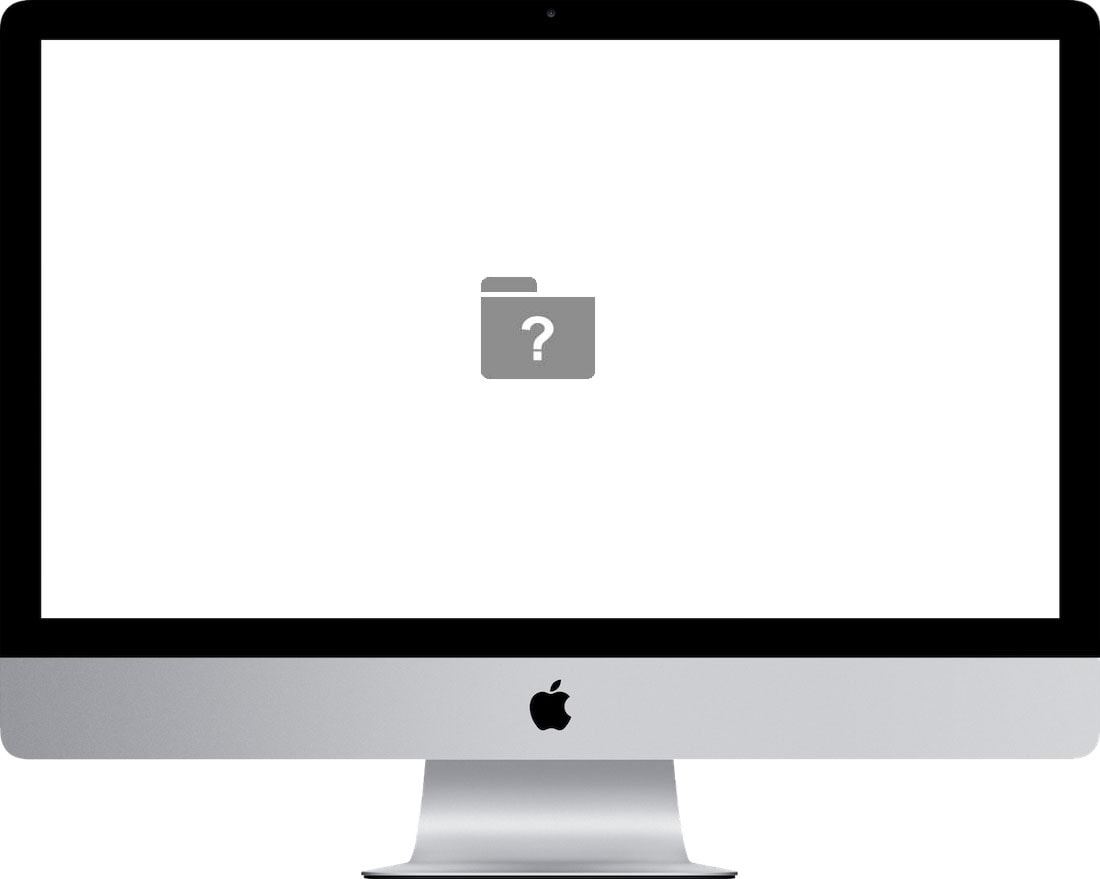 Flashing folder with question mark Mac data recovery