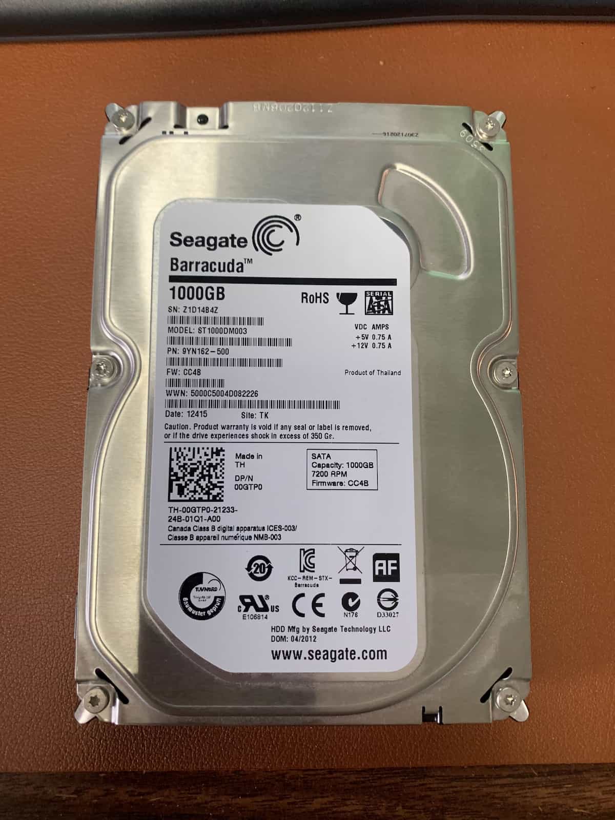 ST1000DM003 Seagate Hard Drive Recovery