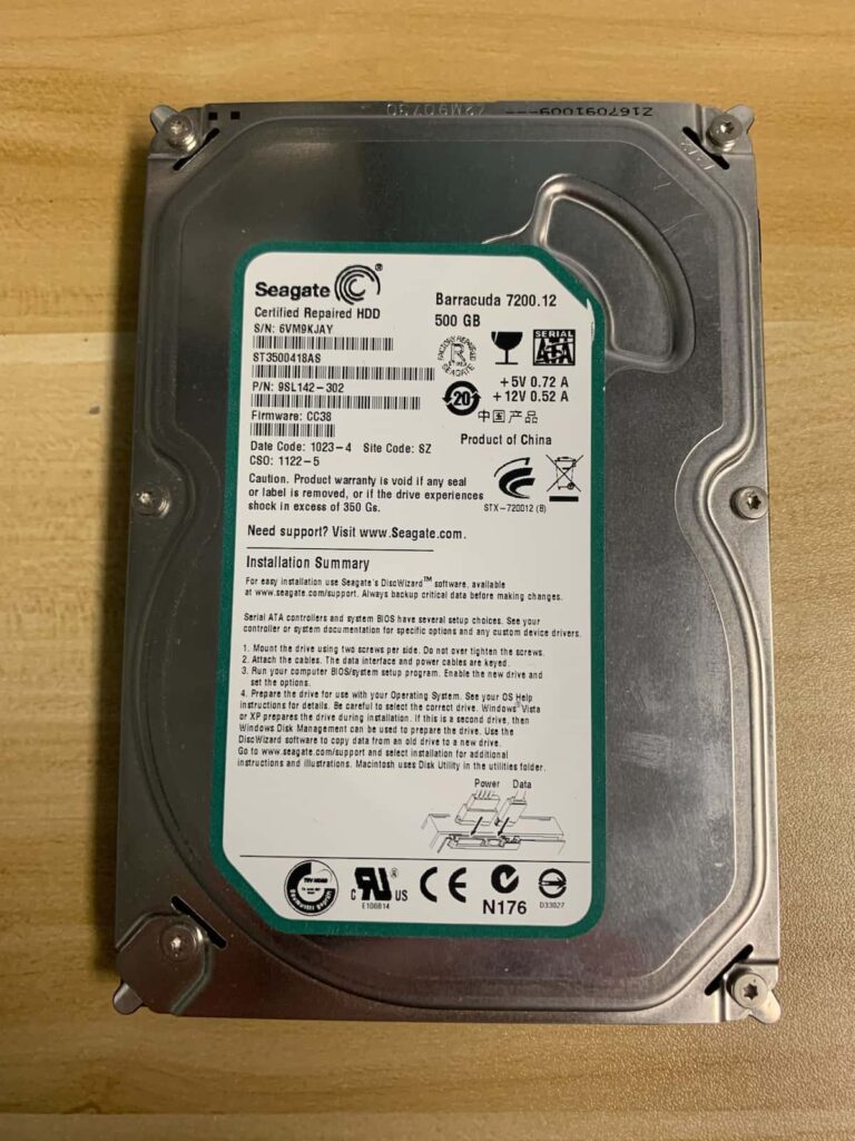 Beeping Seagate ST3500418AS Data Recovery Steps 2 ST3500418AS Stuck Heads Recovery