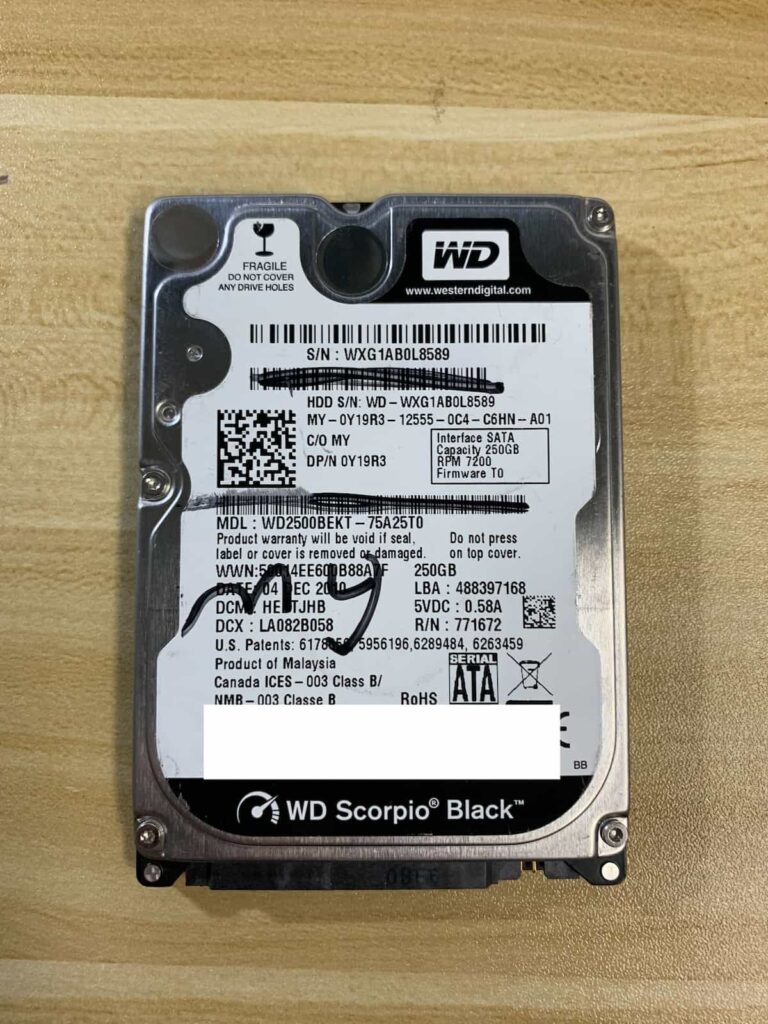 WD2500BEKT Western Digital Scorpio Black Drive