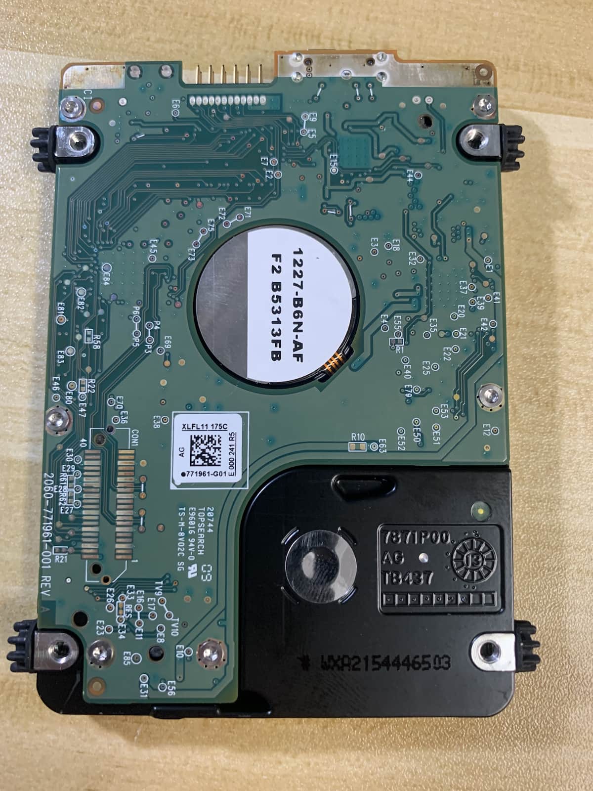 PCB of Western Digital WD10JMVW  Dropped Data Recovery