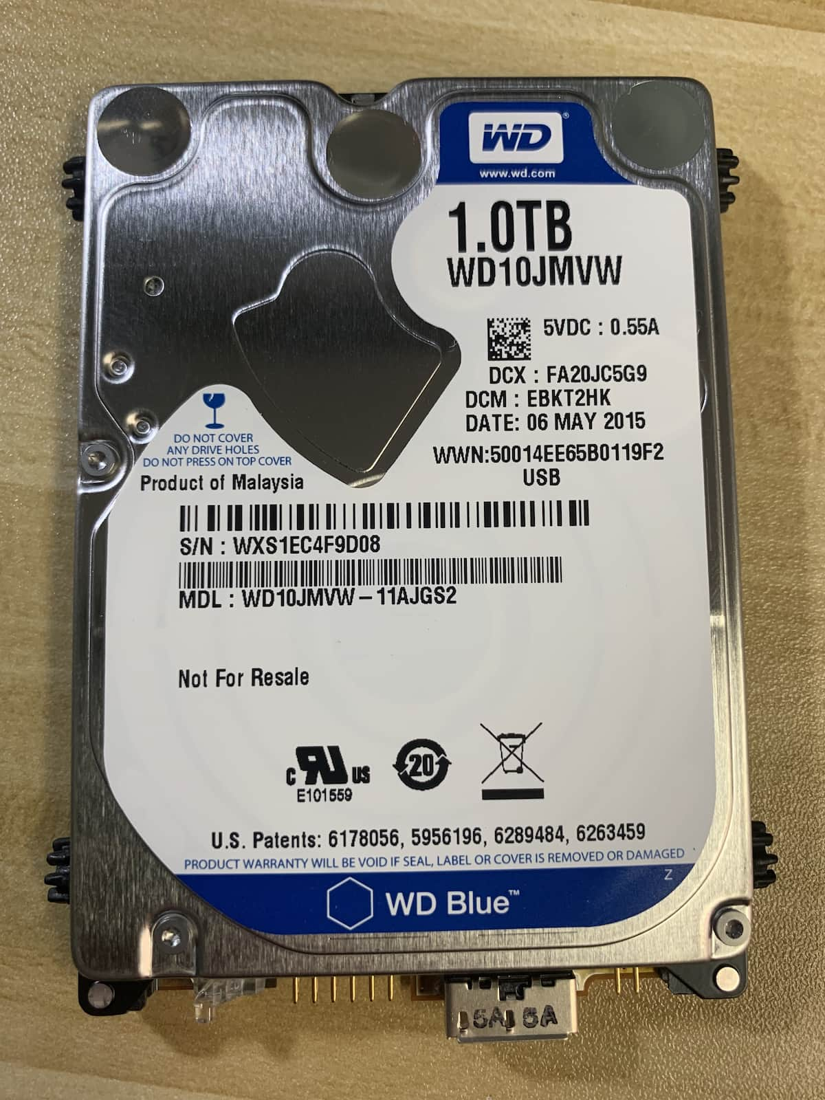 Western Digital WD10JMVW  Dropped Data Recovery